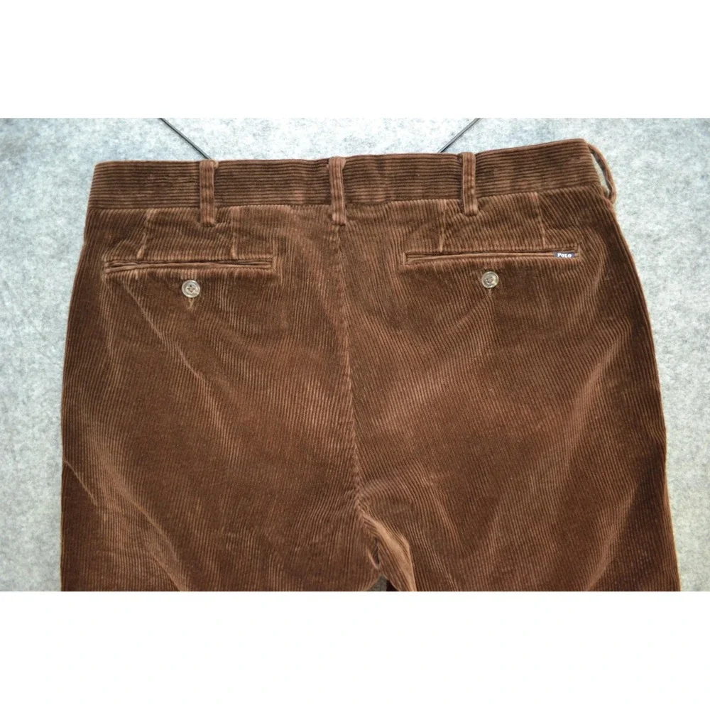 Polo‎ Ralph Lauren Corduroy Pants Mens 32x29 Brown Classic Fit Stretch Chinos